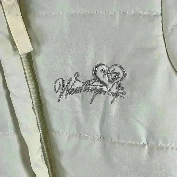 Weatherproof Hooded Baby Snowsuit Sz 6-9 Months Cream Leopard Fleece Lining - Picture 4 of 10